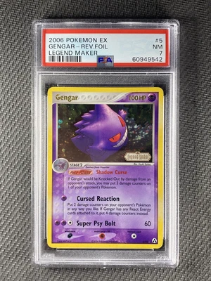 $33 • Buy Pokemon Card PSA 7 NM Gengar Legend Maker 2006 Reverse Holo 5/92