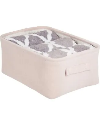 Fabric Storage Box – Household Storage Basket With Integrated Handles – Perfect  • £9.90