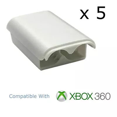 X 5 Xbox 360 Controller Battery Cover Case Shell Pack - Grey • £3.95