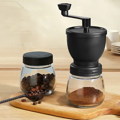 Manual Coffee Bean Grinder Hand Mill Adjustable Coarseness Ceramic Burr Spice  • £8.79