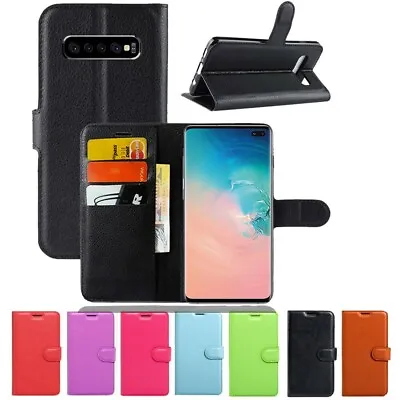 $9.99 • Buy Wallet Leather Flip Case Cover For Samsung Galaxy S10 S8 S9 Plus S10e S6 S7 Edge