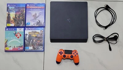$249 • Buy Sony PlayStation 4 Slim 1TB Jet Black Console + 1 Controller & 4 Games FW 8.00