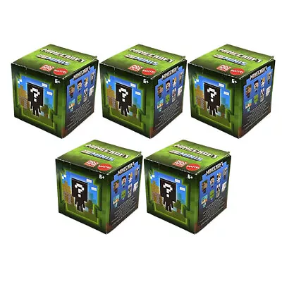 Mattel - Minecraft Mob Head Boxed Mini Figures - BLIND BOXES [5 Pack Lot] - New • $40.89