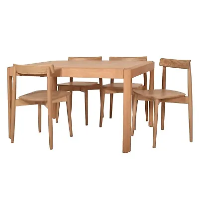 Ercol Mia Compact Oak Dining Set With 4 Lara Chairs In OA Oak Stain RRP £3040 • £1399