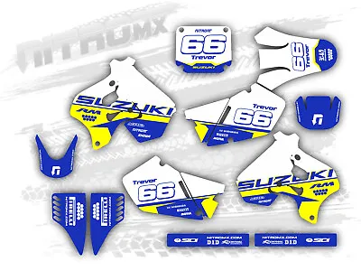 NitroMX Graphics Kit For SUZUKI RM 125 250 1996 1997 1998 Motocross Decals MX • $159.90