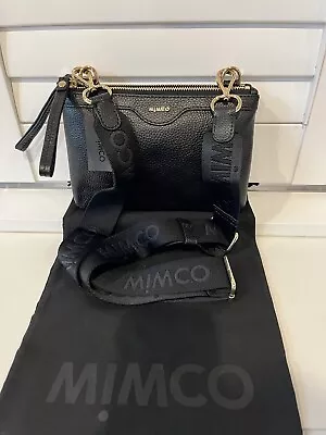 $159 • Buy BNWT Mimco JETT DUO Crossbody Hand Bag Black Leather RRP $249