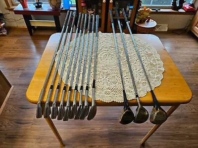 Vintage MacGregor M/T Split Sole RT1 Iron Set 2-9 Extra 8 And Three Woods • $60