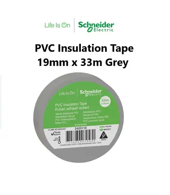 PVC Grey Insulated Tape PVC Electrical Insulating Tape Insulating Wiring 33M • £3.99