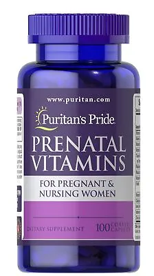 Puritan's Pride Prenatal Vitamins - 100 Caplets • $6.80