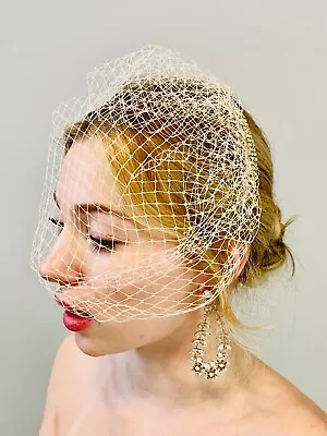 J Picone Birdcage Veil With Crystal Encrusted Comb • $49