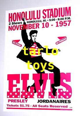 ELVIS PRESLEY - Honolulu  Us - 10 November 1957  - Concert  Poster  • $19.99
