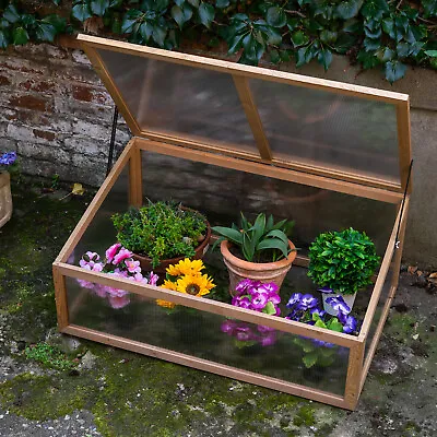 Woodside Outdoor Wooden Plant Flower Vegetable Cold Frame Growhouse • £39.99