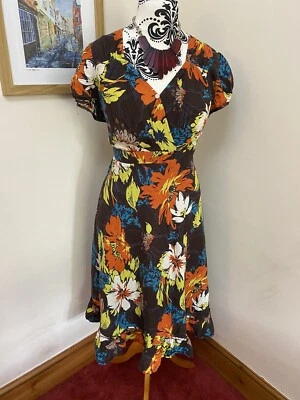 £9 • Buy Rocha John Rocha Stunning Fit And Flare Dress In Beautiful Autumn Colours Size18