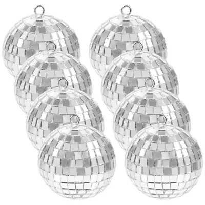 8pcs Decorative Mirror Disco Balls Hanging Disco Balls Reflective Disco • £11.25