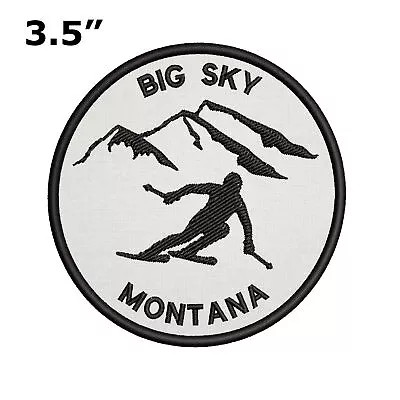 Big Sky Montana - Extreme Sports Skier 3.5  Embroidered Iron Or Sew-on Patch • $3.99