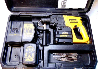 £129 • Buy Dewalt DW004 Hammer Drill 24V Cordless SDS Rotary 2x Battery *All Working Well*