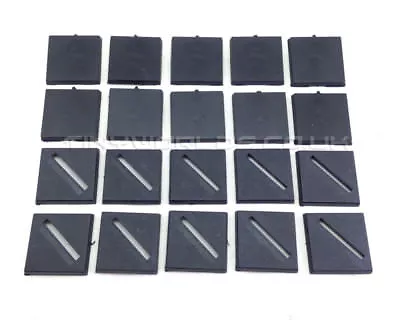 25mm Square Black Plastic Slotta / No Slot Bases - Wargaming Warhammer 40k • £23.49