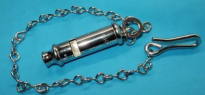 Very Fine Vintage Policeman's Metropolitan Police Whistle + Chain • £0.99