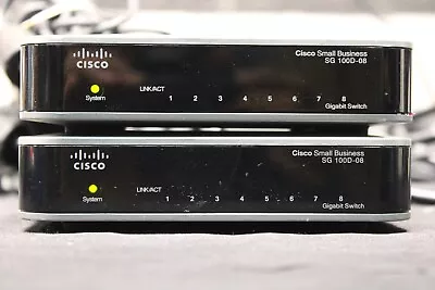 Lot Of 2 Cisco SG100D-08 8-Port Gigabit Switches SD2008T • $70.05