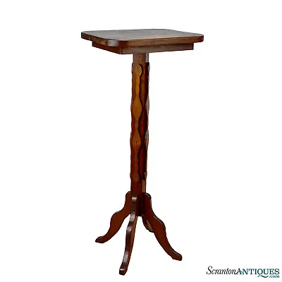 Antique Farmhouse Country Pine Plant Stand Pedestal Table • $360