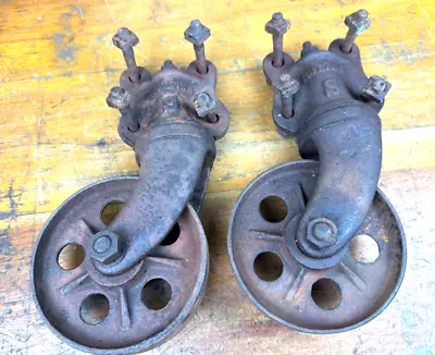 Pair C1910 FACTORY CART Swivel Wheels  NUTTING  ~ Kitchen Island Coffee Table? • $98