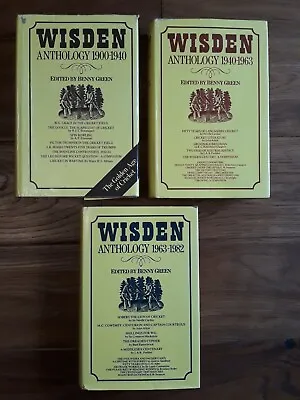 £22 • Buy Wisden Cricketers Anthology 3 Books 1900-1940 -1963 - 1982 Bundle Job Lot 
