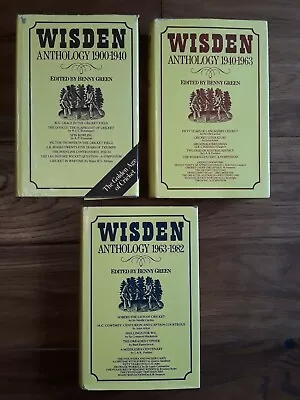 £22 • Buy Wisden Cricketers Anthology 3 Books 1900-1940 -1963 - 1982 Bundle Job Lot 