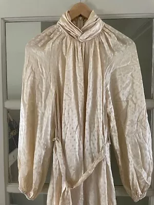 Zimmermann Wavelength Twist Neck Midi Silk Dress Size 1 Aud 10 Us6 • $199