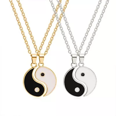 Yin Yang Necklace Matching For Pendant Necklace Friendship Couple Neck C • $13.03