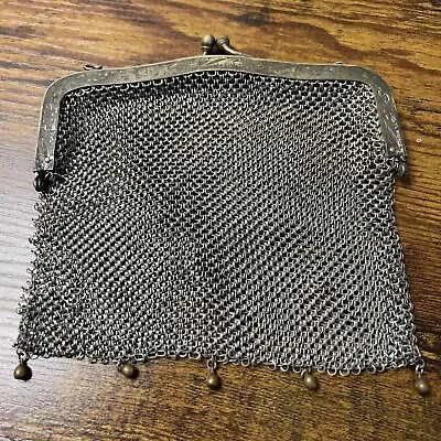 German Silver Mesh Purse Bag Vintage • $32.27