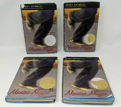 Lot Of 4 - Maniac Magee By Jerry Spinelli (Hardcover 1990) Newbery Medal Winner • $10