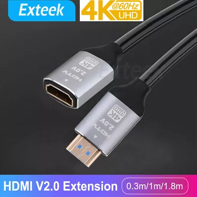 HDMI Extension Cable Male To Female Lead V2.0 V2.1 4K 8K  HDTV Extender Adapter • $5.65