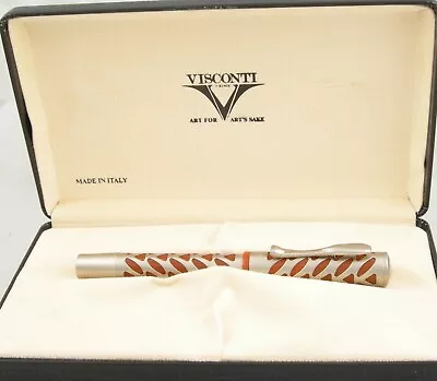 Visconti Skeleton Orange & Sterling Silver Spl Ed Rollerball Pen - New In Box • $260