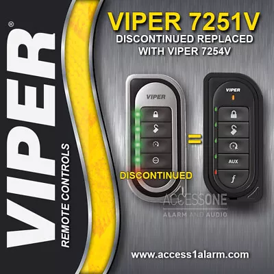 Viper 7251V 2-Way LED Replacement Remote Control Transmitter EZSDEI7251 7254V  • $84.99