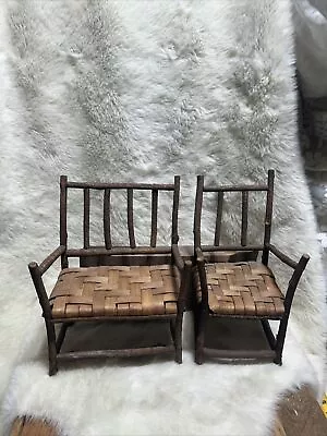 Vintage Handcrafted Rustic Bent Wood Stick Twig Chair & Bench Baby Doll Folk • $29.99