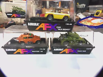 Aurora  AFX Ho Slot Car Baja VW Bug Baja Bronco Peace Tank • $99