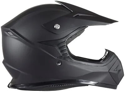 FACTORY SECOND Youth Dirt Bike Helmet Motocross Matte Black Large Imperfection • $19.88