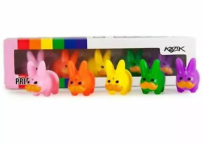 Kozik Smorkin' Labbit Gay Pride Mini Set Sealed Kidrobot Vinyl Toys Mustache • $20