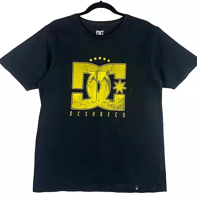 DC Shoes USA Black Monogram Cotton Tee Shirt Size M • $29