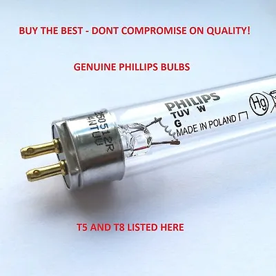 Phillips Pond Quality UV Bulbs Ultra Violet 15w 16w 25w 30w 55w ALL LISTED Fish • £23.89