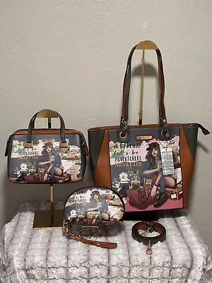 Nicole Lee USA 3PIECE HANDBAGS JOURNEY OF STEPHANIE Shopper Mini Satchel Pouch • $70.99