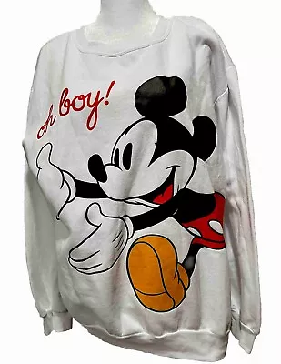 Disney Mickey Mouse Sweatshirt White Women’s XL • $25