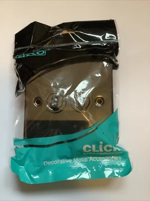 £18 • Buy Click Deco Black Nickel 2 Gang 2 Way Toggle Switch VPBN422