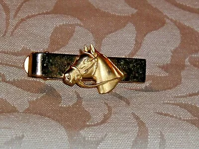 Vintage Men's Gold Tone Metal HORSE Tie Clip • $5