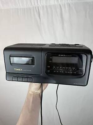 Timex Cassette Player Alarm Clock Radio Vintage Timex Clock Bedside Clock WORKS • $60