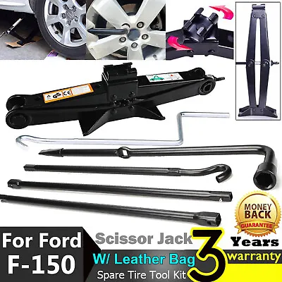 For 2004-14 Ford F-150 Spare Tire Tool Kit Lug Wrench W/Bag & 2Ton Scissor Jack • $62.94