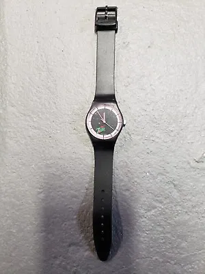 Vintage Cherry 7Up Watch Black Advertising Wristwatch Plastic 1990's Wind-Up Nos • $19.99