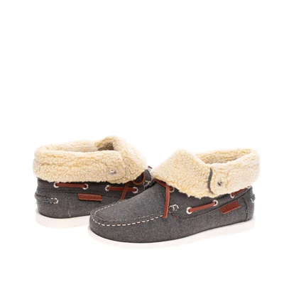 £48.88 • Buy SUPERGA Felt & Faux Fur Deck Shoes Size 42 UK 8 US 9 Adjustable Height Lace 