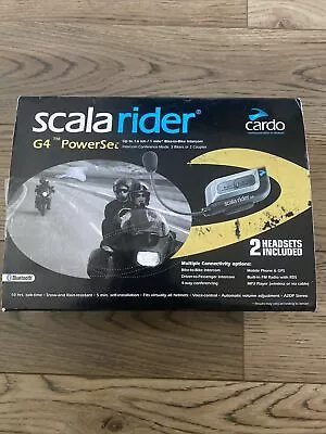 Scala Rider G4 PowerSet - Bike-to-Bike Intercom - Up To 1 Mile 2 Headsets • $185