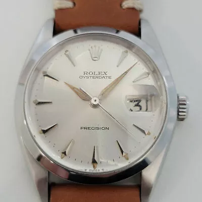 Mens Rolex Oysterdate Precision 6694 34mm 1960s Manual Wind Vintage Swiss RA222T • £3671.26